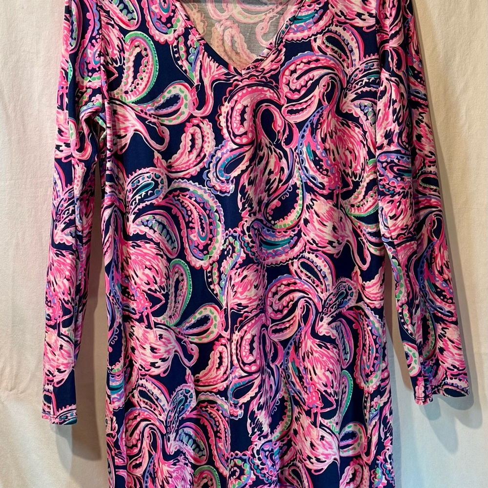 Lilly Pulitzer Pink and Blue Paisley Dress